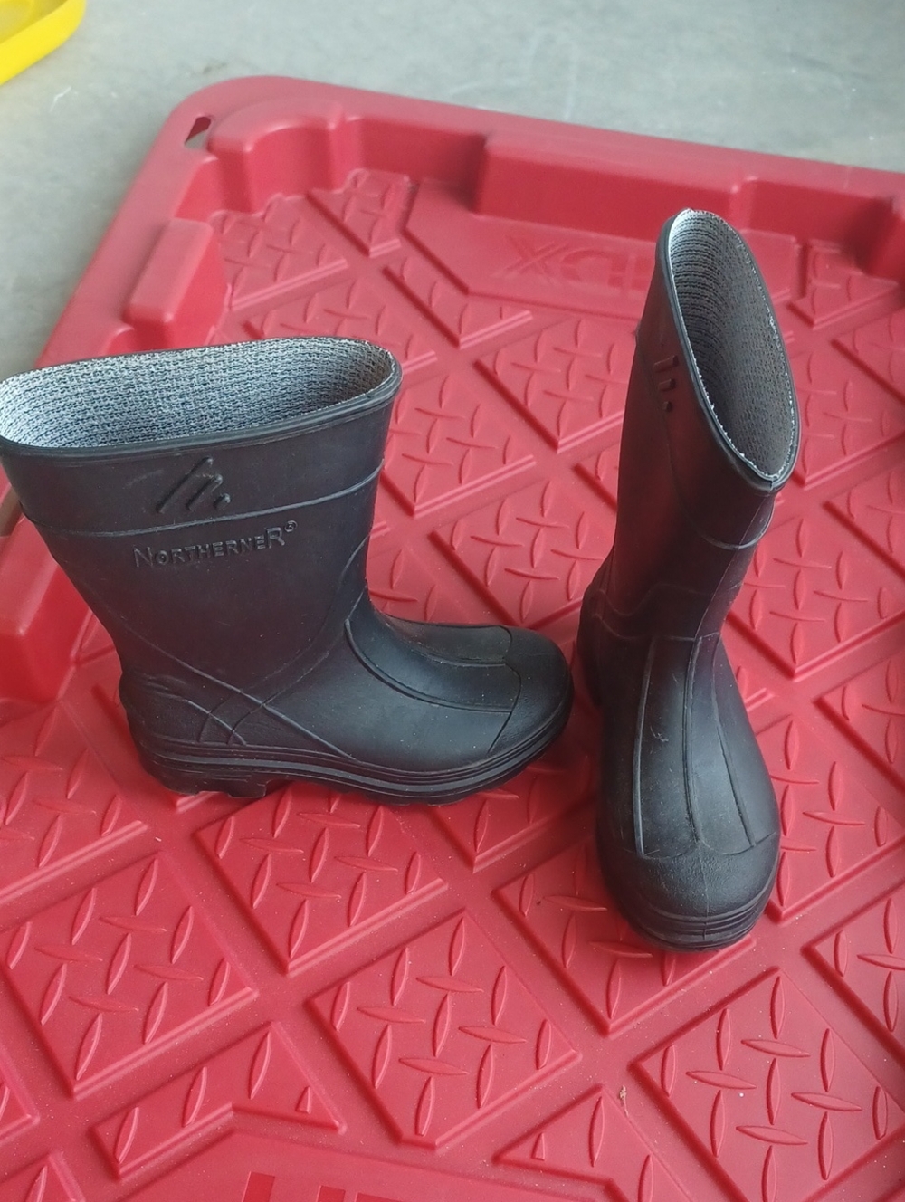 Kids Black Waterproof Rain Boots